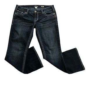 Silver Aiko 34X31 (measures 34X30) Dark Wash Boot Cut Stitched